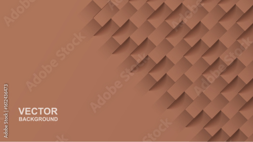 Abstract. square geometric color tone mocha mousse background. light and shadow. Vector.