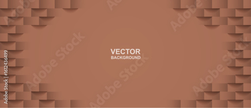 Abstract. square geometric color tone mocha mousse background. light and shadow. Vector.