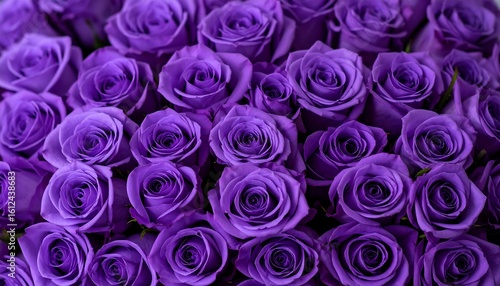 Fototapeta Naklejka Na Ścianę i Meble -  Close-up of many purple roses