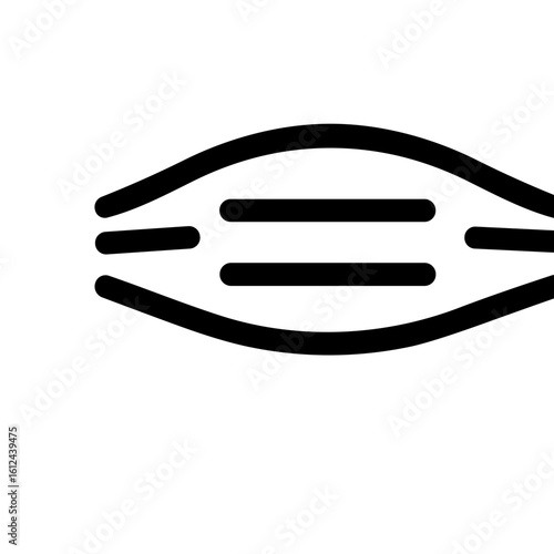 Simple Line Muscle Contraction Symbol Bodybuilding Fitness Gym Exercise Icon