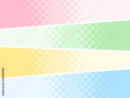 四分割のドットグラデーションの背景