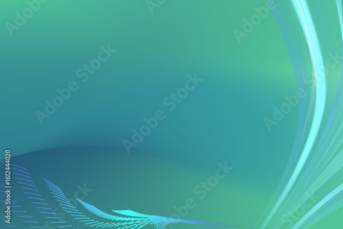 Abstract Gradient Wavy Line Background Gentle Green and Blue Presentation