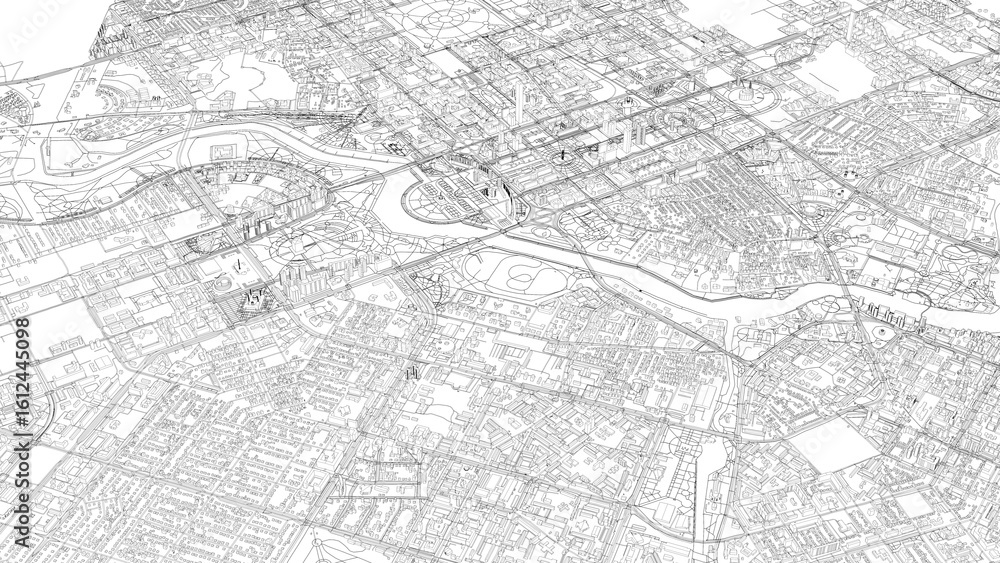 Fototapeta premium 3D illustration of city and urban in Astana Kazakhstan