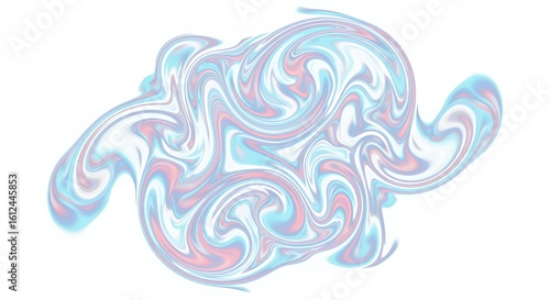 Abstract swirling pastel colors create a mesmerizing iridescent marble effect, perfect for backgrounds or design elements.