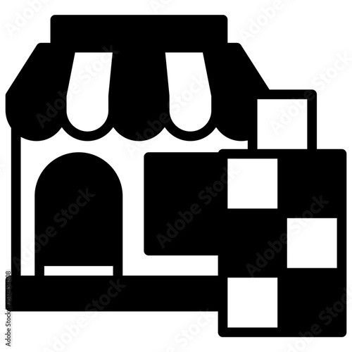 Bulk Order glyph, mini illustration icon. use for modern concept, print, UI, UX kit, web and app development. Vector related to commerce, retail, marketing and shopping.