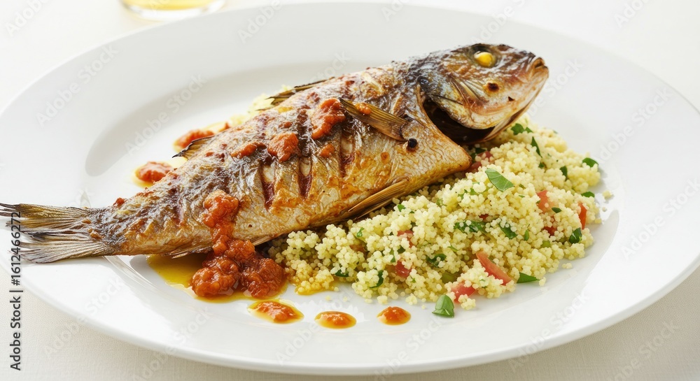 Roasted fish with couscous Roasted fish with couscous