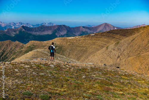 hiking in the mountains