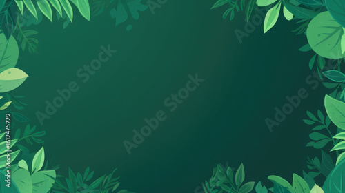 Vibrant Tropical Jungle with Palm Leaves and Scenic Natural Background