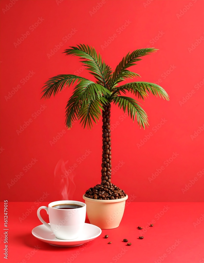 Coffee and Palm Tree Still Life Coffee and Palm Tree Still Life