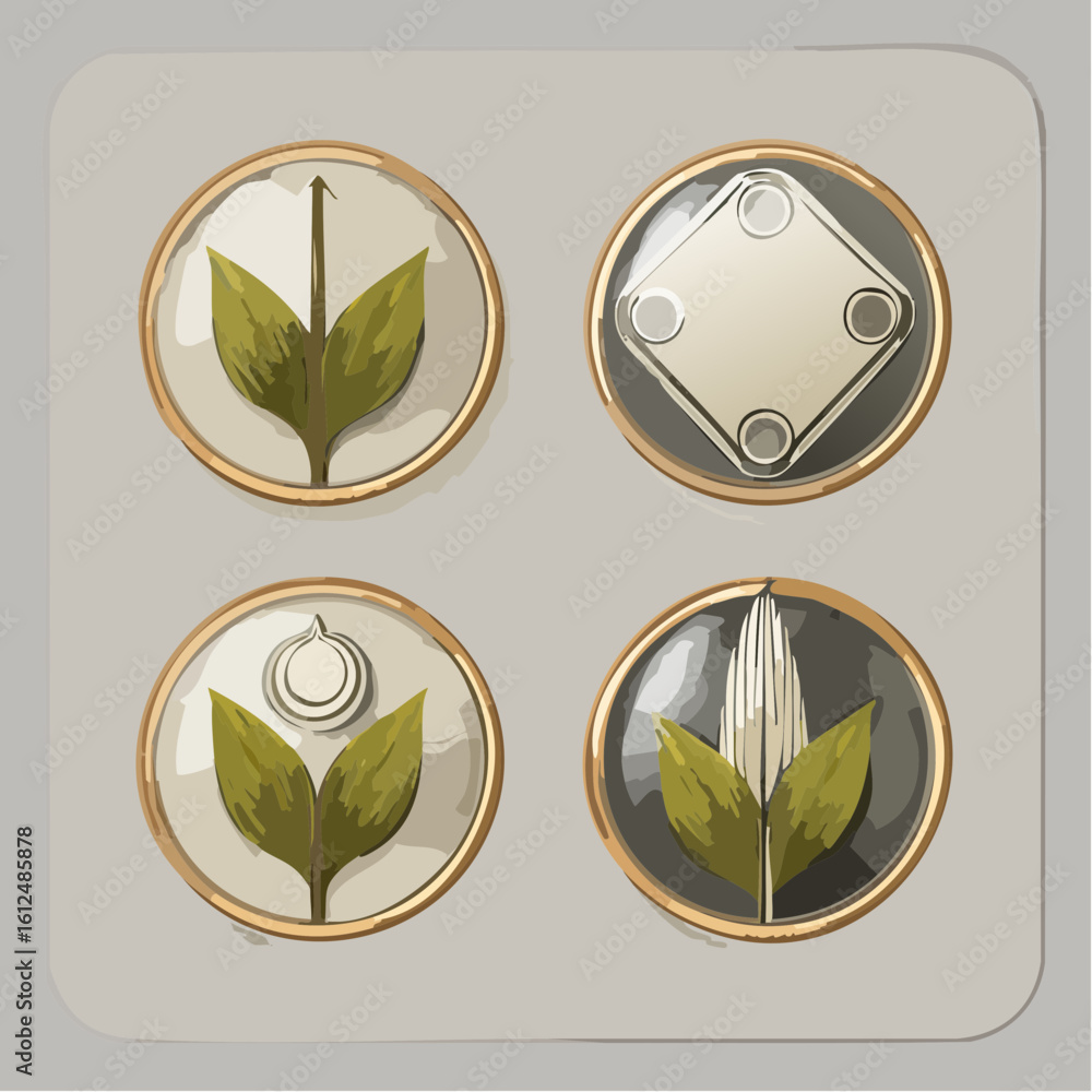 Obraz premium Energy Conversion Process Icon Set