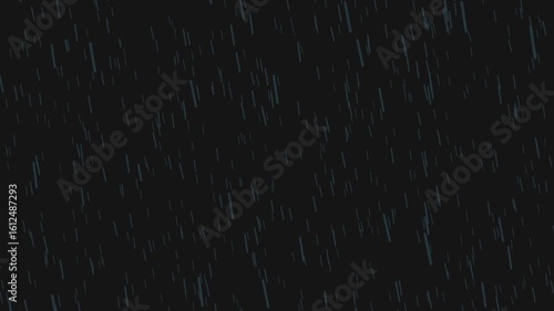heavy rain looping over black background. Isolated Rain Loop on Black and green screen