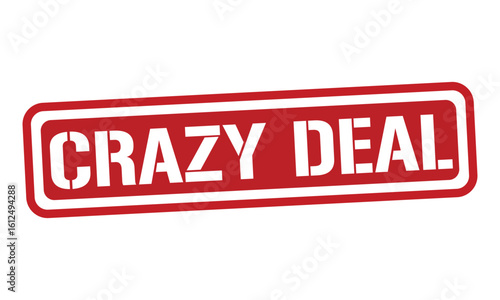 CRAZY DEAL red stamp text vector, rubber stamp