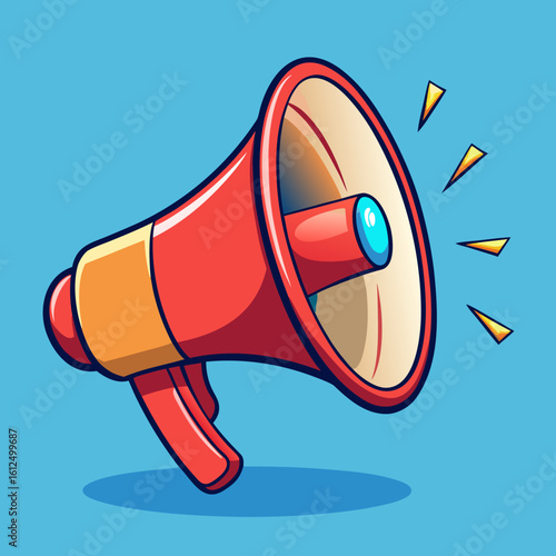 megaphone on white