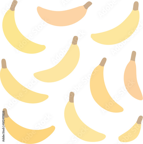 Cute yellow banana fruit seamless pattern illustration.