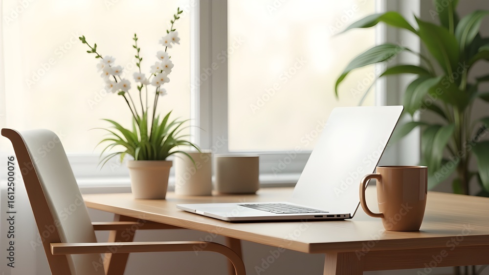 Fototapeta premium Simple Home Office Interior