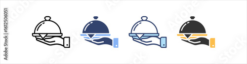Food Delivery Icon Set Multiple Style Collection