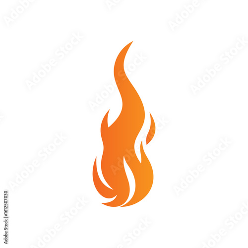 Abstract Orange Flame Vector
