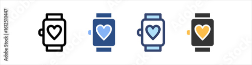 Smartwatch Icon Set Multiple Style Collection