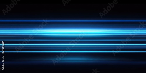 Abstract blue streaks on black background