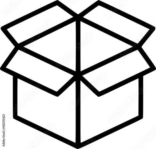 Packing office box outline icon vector
