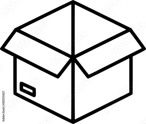 Packing office box outline icon vector
