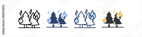 Wildfire Icon Set Multiple Style Collection