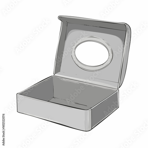 basic jewelry tuck box with oval peek-through window