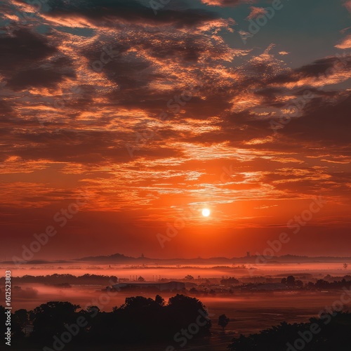 A sunrise symbolizes hope and new beginnings for tomorrow. -