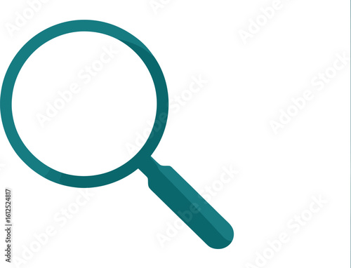 A fingerprint under a magnifying glass on a light blue background displayed in a simple illustration