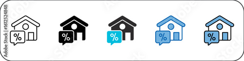 Mortgage Icon Pack Multistyle Illustration