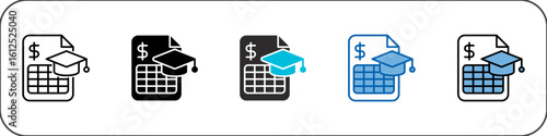 Tuition Icon Pack Multistyle Illustration