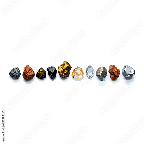 Collection of raw gemstones and minerals for geology enthusiasts and collectors of precious materials