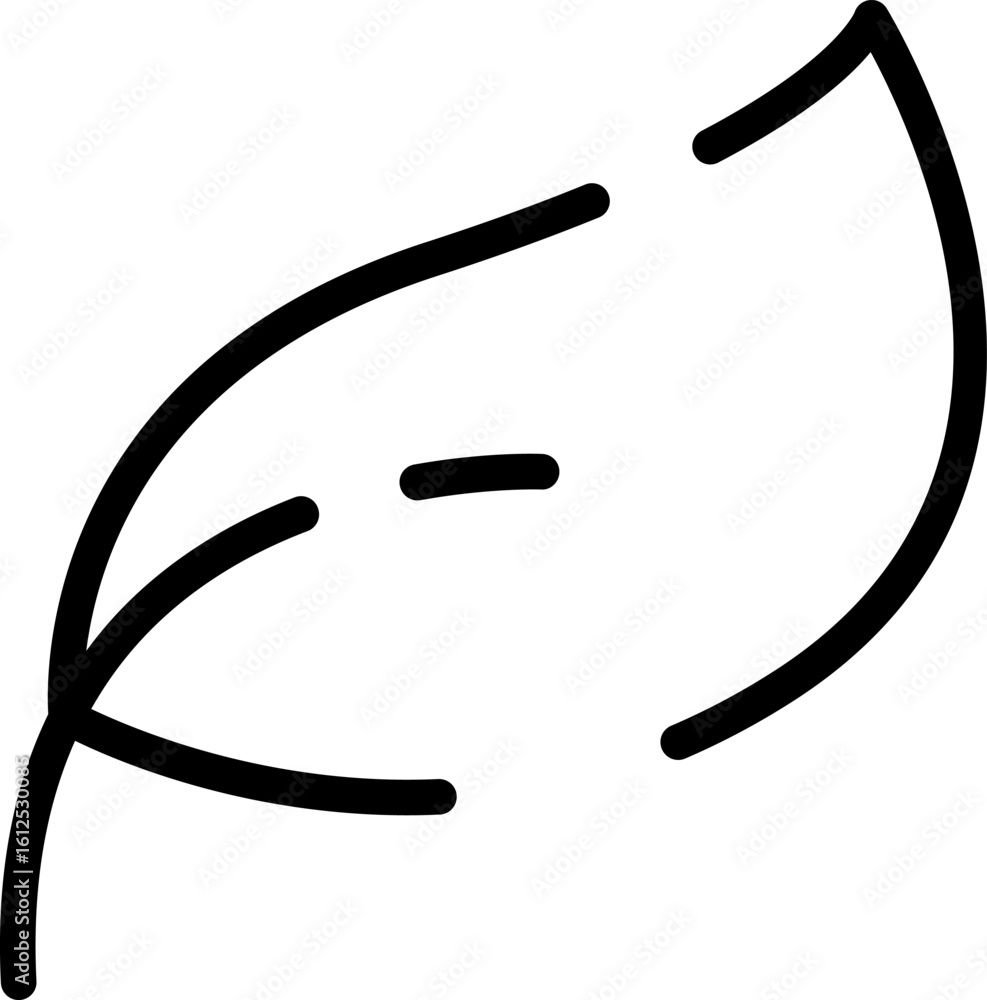Minimal Line Art Leaf Icon Representing Nature and Simplicity Minimal Line Art Leaf Icon Representing Nature and Simplicity