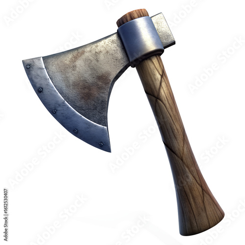 axe on a wooden background