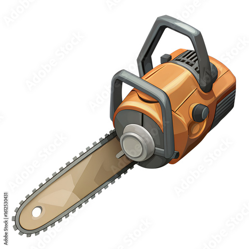 chainsaw isolated on white background