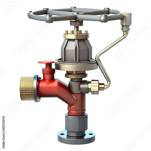 Sprinkler system isolated on white background