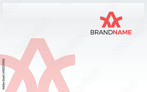 Letter A logo formed with simple and modern shape