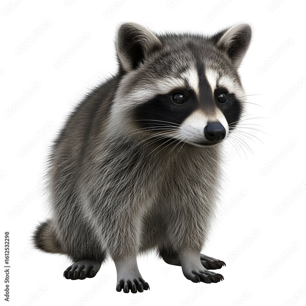 Obraz premium Happy Raccoon Showing Playful Behavior