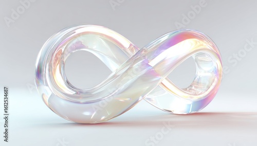 Iridescent infinity symbol
