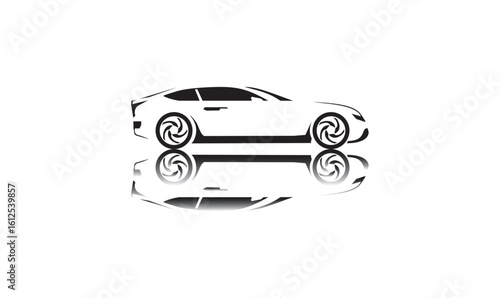 Luxury car side view vector