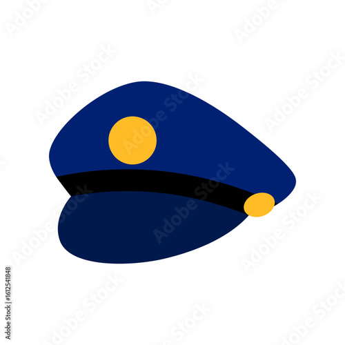 simple police hat cartoon element