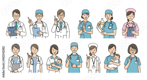 A Diverse Group of Medical Professionals Offering Healthcare Services and Caring for Patients with Compassion and Expertise