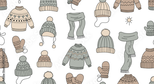 Cozy Winter Apparel Collection Featuring Warm Hats Scarves and Mittens for Cold Weather Comfort