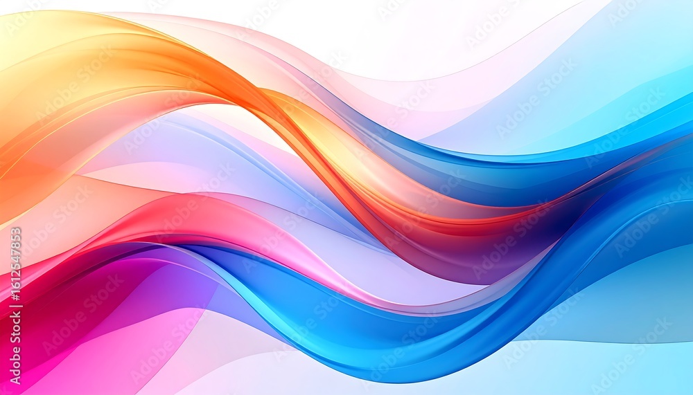 Fototapeta premium Abstract colorful wave design, flowing vibrant hues