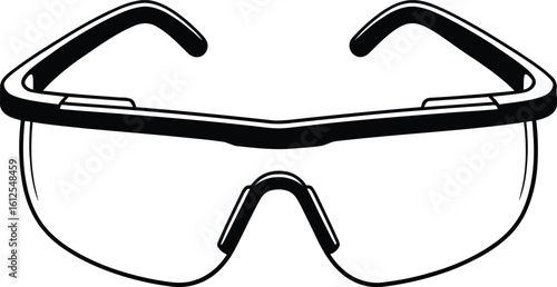 Clear protective safety glasses for eye protection