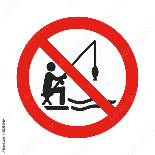 do not fishing vector icon