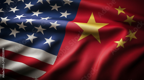 flag of china and united staate
