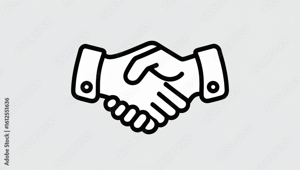 Handshake agreement business deal partnership cooperation success collaboration teamwork contract icon vector Handshake agreement business deal partnership cooperation success collaboration teamwork contract icon vector