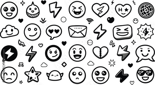Seamless pattern of vector number and zodiac icons for web design