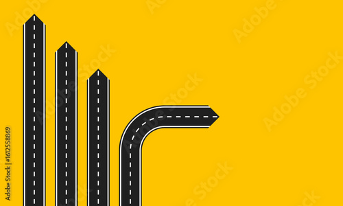 show different path to others, vector infographics or concept